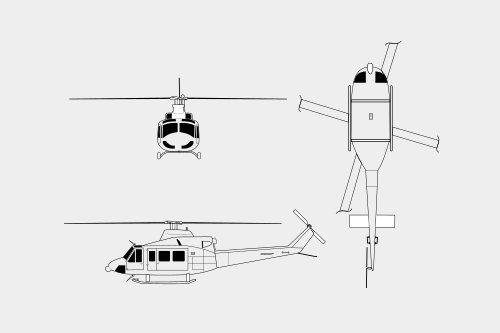 Request for Aerial crane onshore Bell 412 for a dry lease