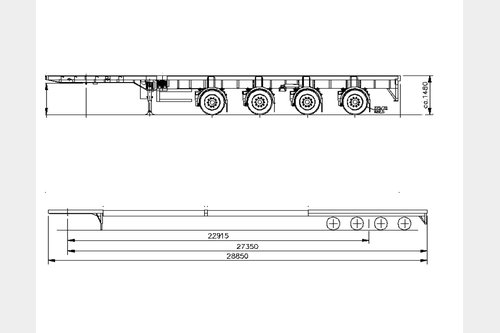 Request for double or triple extendable Flat trailer 4-5 axles