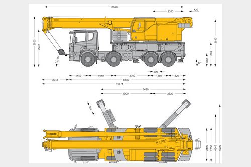 Request for  Rent  similar to - Truck mounted mobile crane Liebherr LTF 1045-4.1Crane-locator subscription is reasonable tool