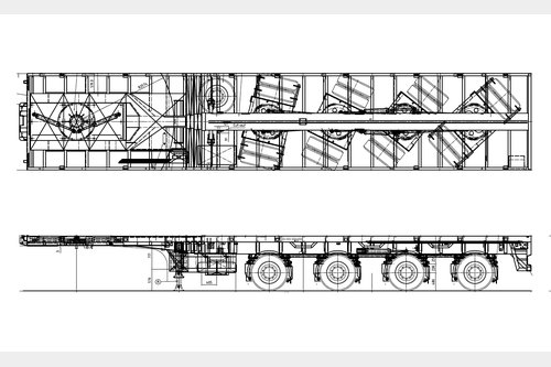 Request for extendable 4-5 axle trailer, loading platform 34m+