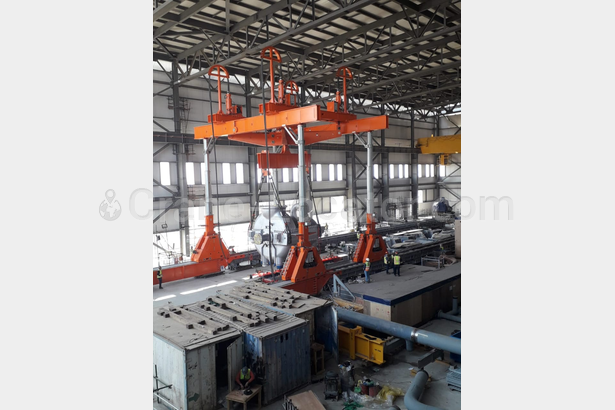 installing process at Cairo west power plant on Egypt using the strand jack Gantry system
