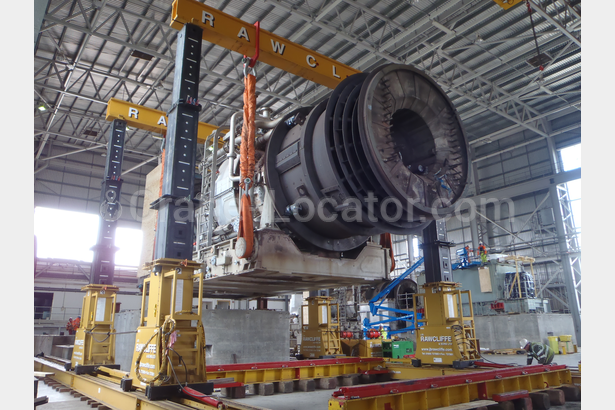 Hydraulic Gantry Power Lift. 240,000kg Turbine